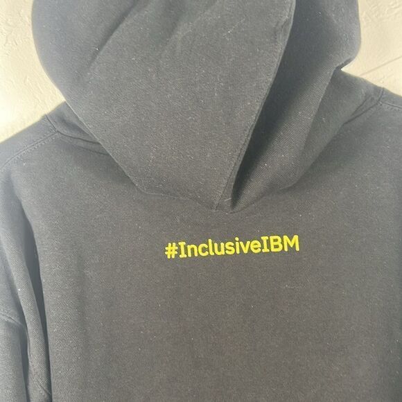 🔥 IBM #Inclusive Computer Software HOODIE SWEATSHIRT - Black - Sz Lg - PERFECT - Picture 9 of 9